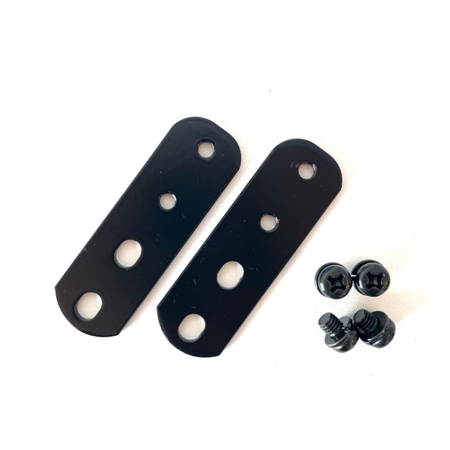 4穴延長ステー 黒 ネジ切りあり (2枚 / 1セット)